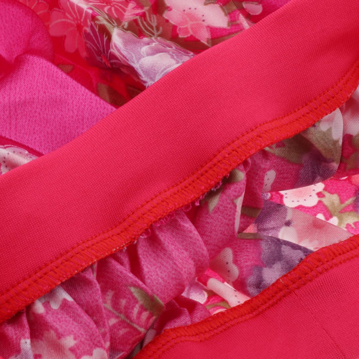 Satin Women Sleep Cap Night Wrap Elastic Sleeping Bonnet Rose Red