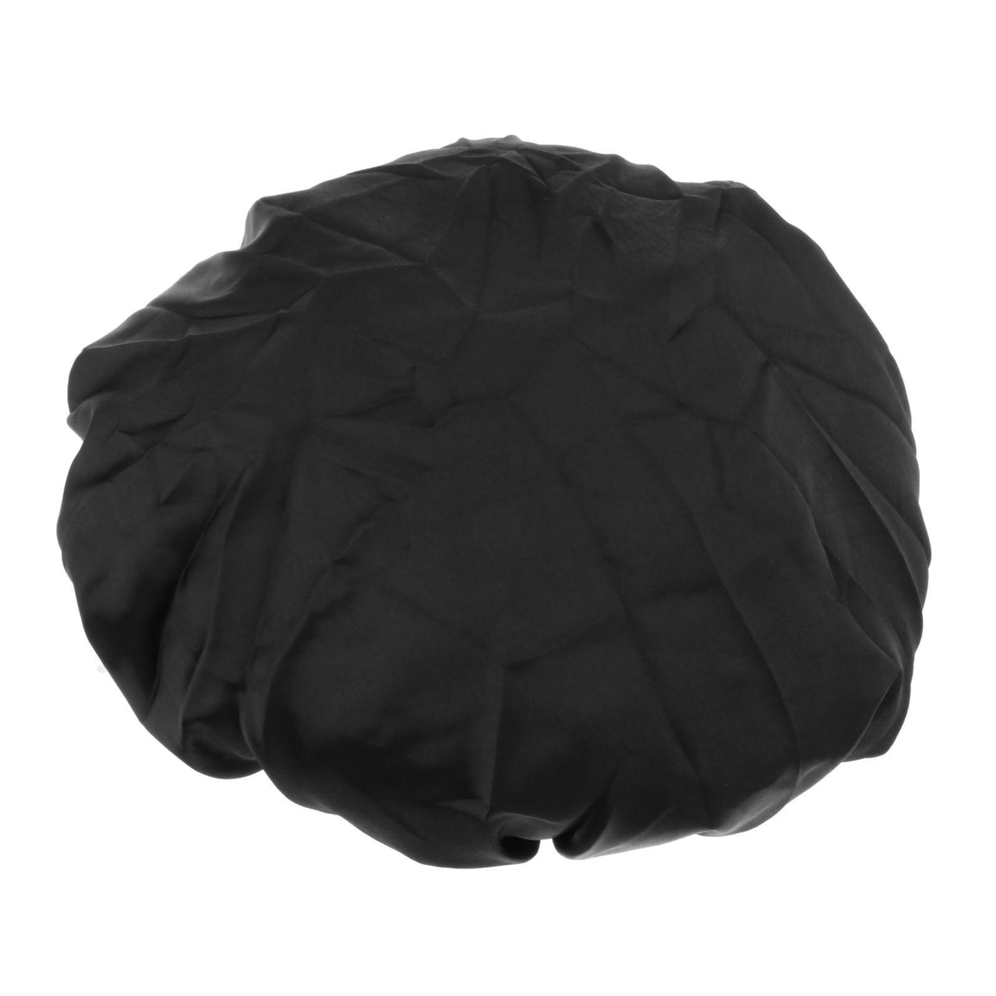 Satin Women Sleep Cap Night Wrap Elastic Sleeping Bonnet Black