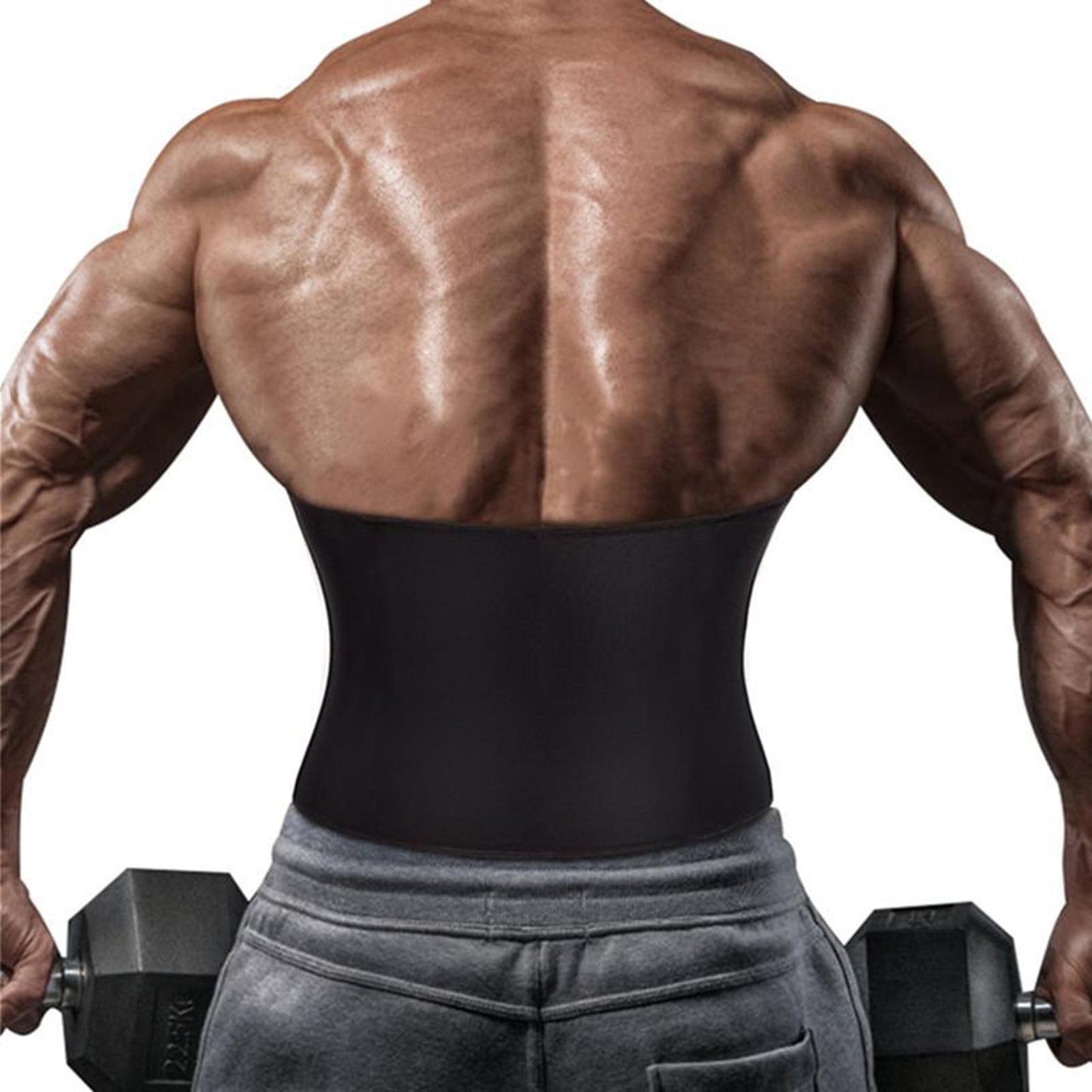 Men Waist Trainer Band Fat Burner Fitness Corset Body Shaper Belt Strap XXXL
