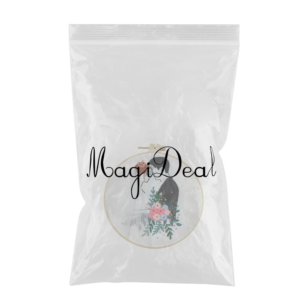 Needle Embroidery Kit with Basic Tools Wedding Valentine's Day Decoration A