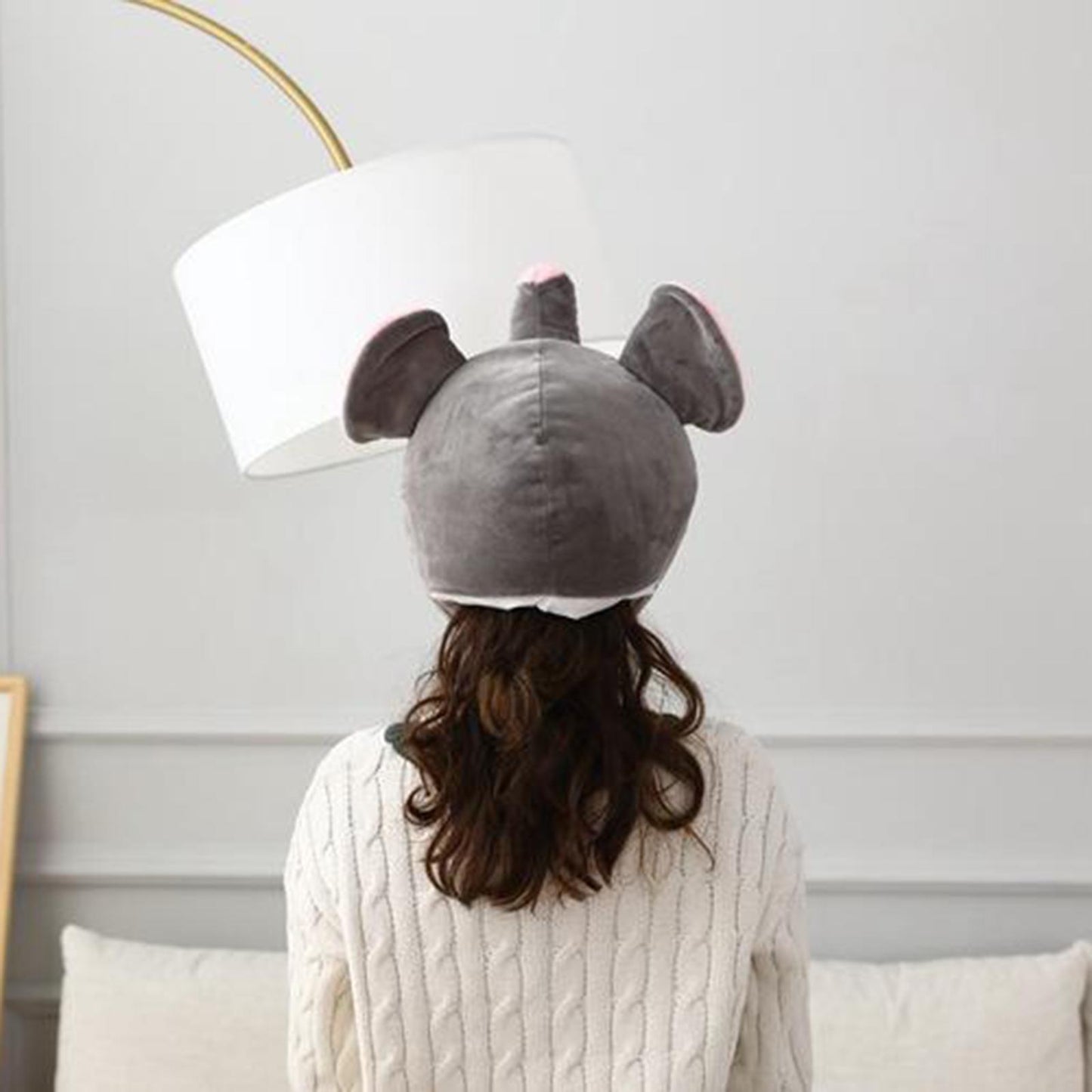 Party Hat Elephant Gray Cosplay Costume Headdress Animal Novelty Beanie Hats