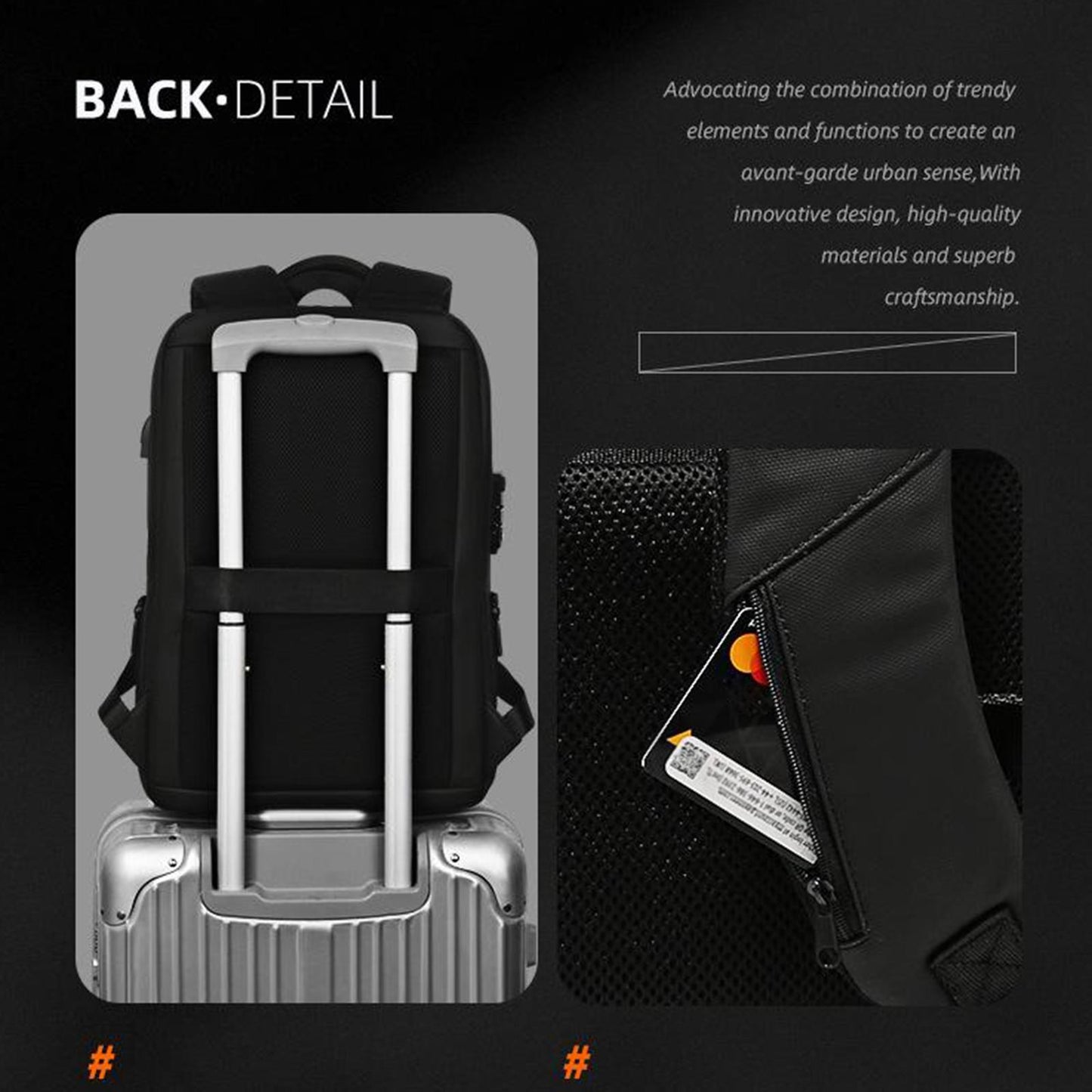 Casual Anti-Theft Large Capacity Laptop Backpack for Women Men Hiking Travel regular version