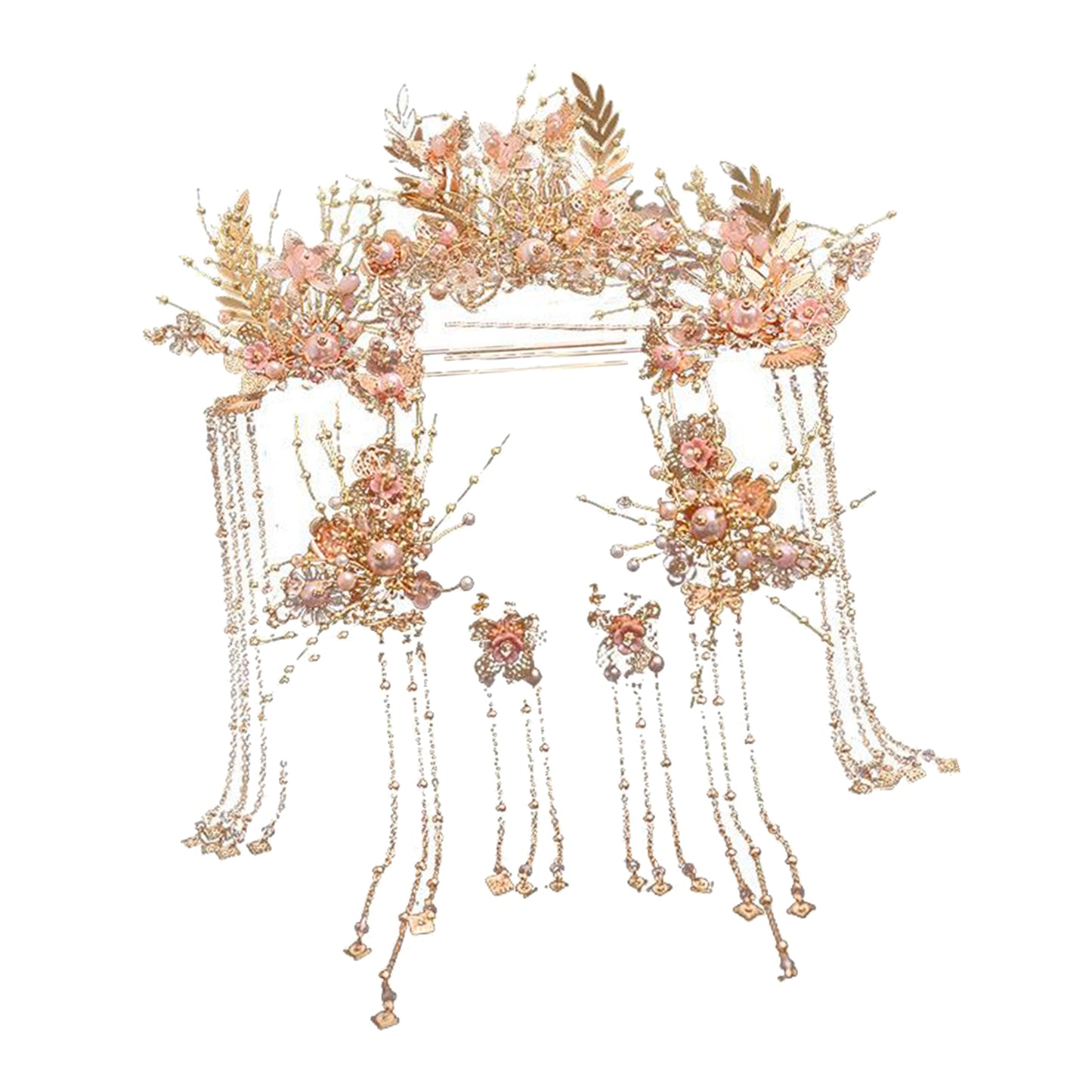 Chinese Traditional Flower Tassel Hairpin Hair Clip Hanfu Cosplay Headdress