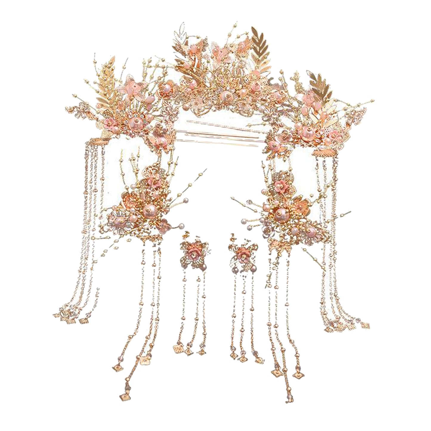 Chinese Traditional Flower Tassel Hairpin Hair Clip Hanfu Cosplay Headdress