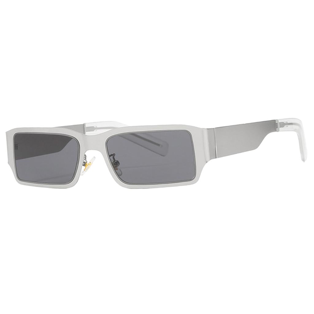 Rectangle Sunglasses Sun Glasses Square Shades Unisex Eyewear Silver_Gray