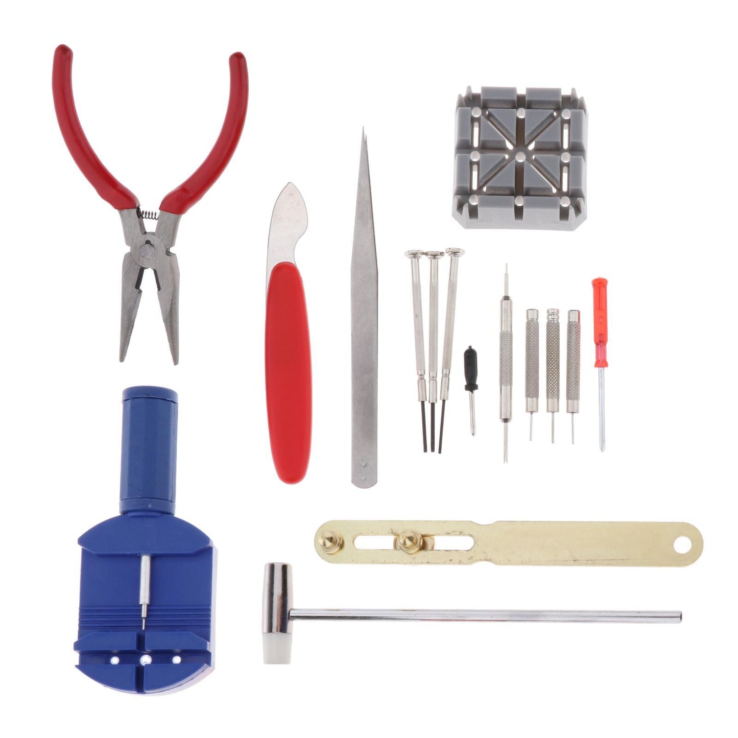 16pcs Watch Repair Kit Watchmaker Back Case Opener Strap Link Pin Remover