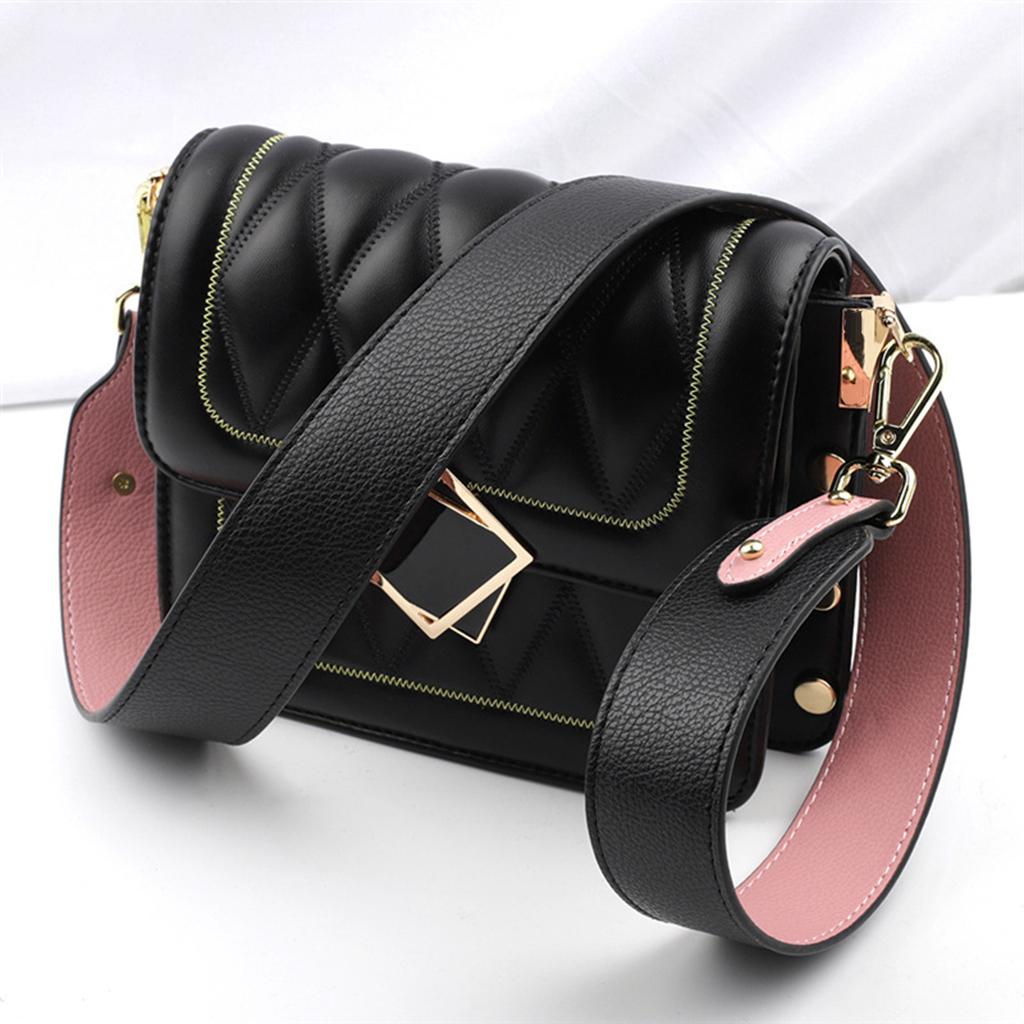 Replacement Purse Strap Shoulder Crossbody Handbag PU Straps Black Pink