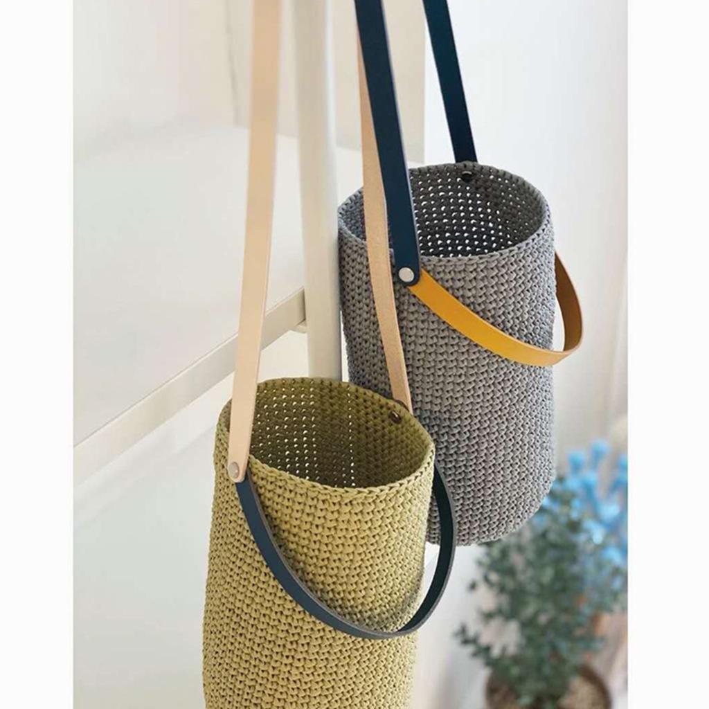 Leather Purse Chain Strap Handle Shoulder Crossbody Bag Handbag Blue Yellow
