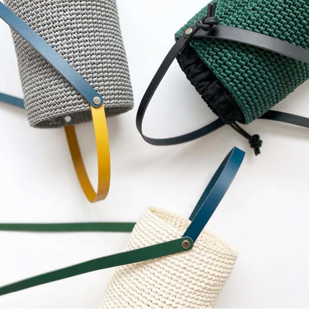 Leather Purse Chain Strap Handle Shoulder Crossbody Bag Handbag Green Brown