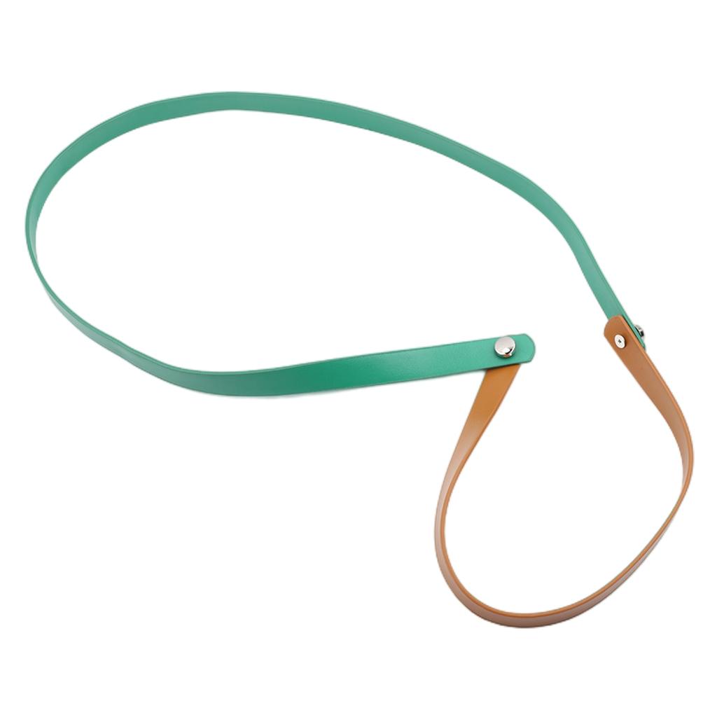 Leather Purse Chain Strap Handle Shoulder Crossbody Bag Handbag Green Brown