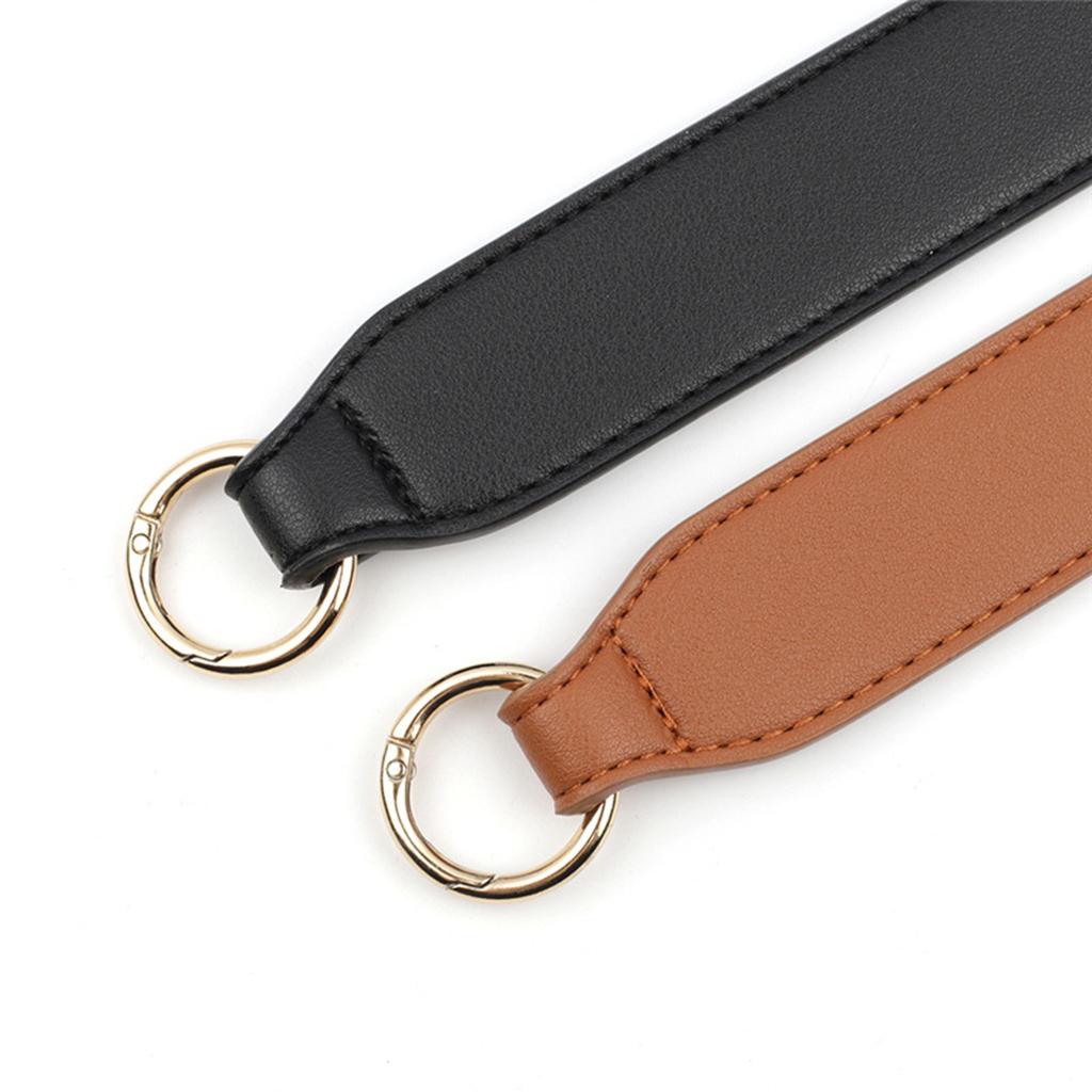 PU Leather Bag Strap Replacement Detachable Tote Handbag Handle Belt Black