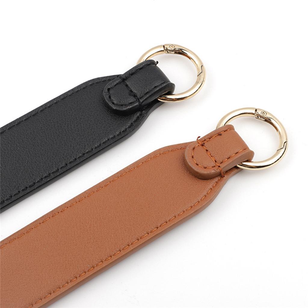 PU Leather Bag Strap Replacement Detachable Tote Handbag Handle Belt Black