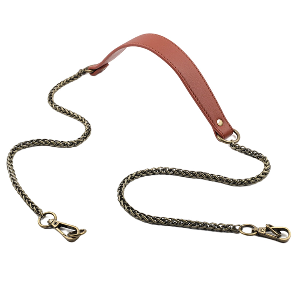 45 PU Leather Chain Bag Strap Removable Bag Handle Bags Accessories Brown"