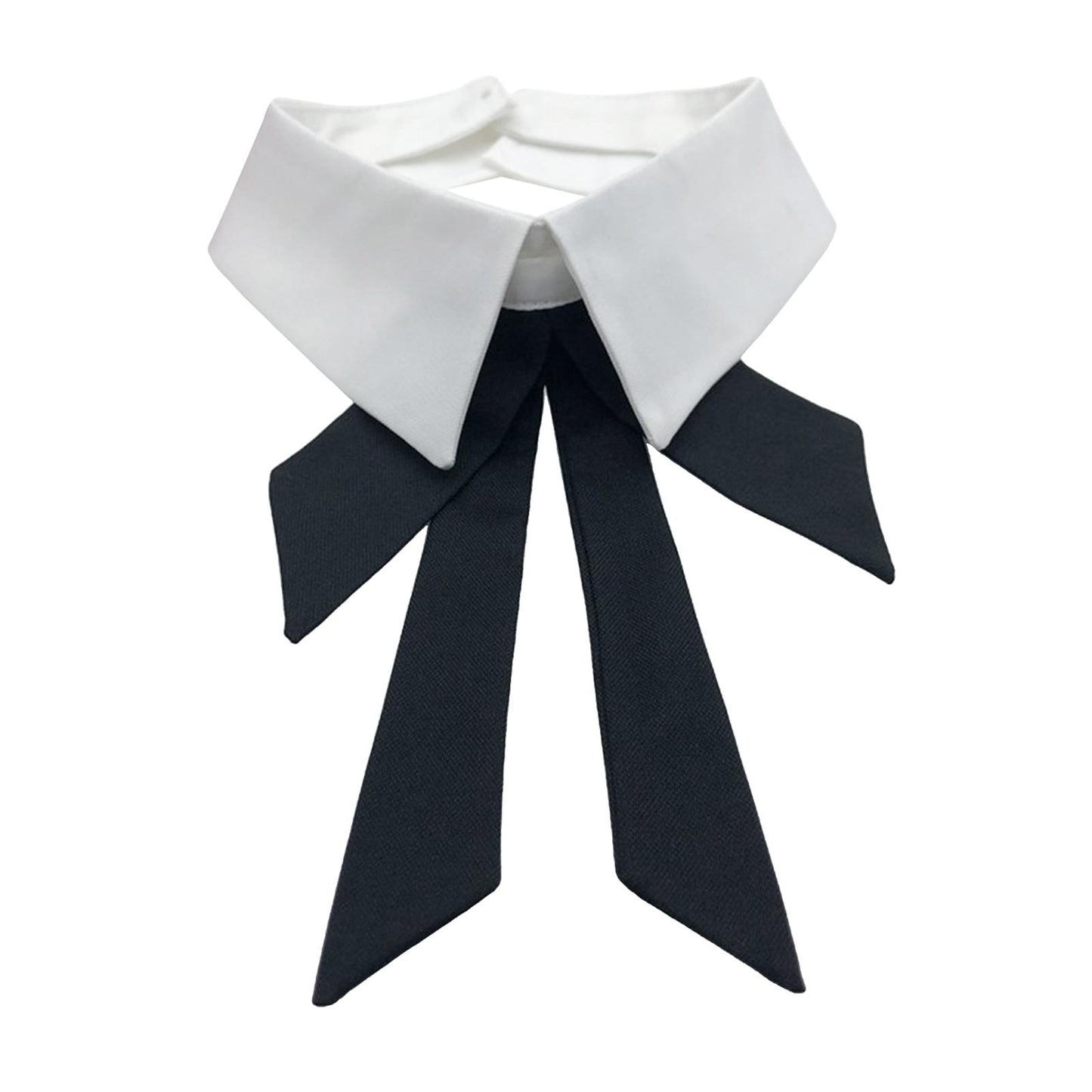 Classic Fake Collar Bowknot Shirt Detachable Cardigan Dickey Neckline White