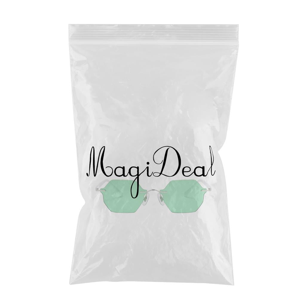 Rimless Sunglasses Girls UV Protective Sun Glasses Eyewear Green