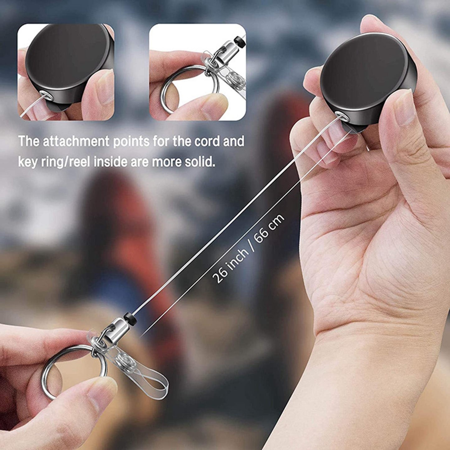 Retractable Badge Holders for Card Keychain Badge Holder Round