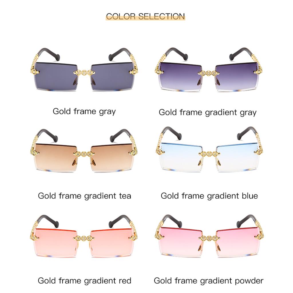 Rimless Sunglasses UV400 Driving Sun Glasses Sandy Beach Eyewear