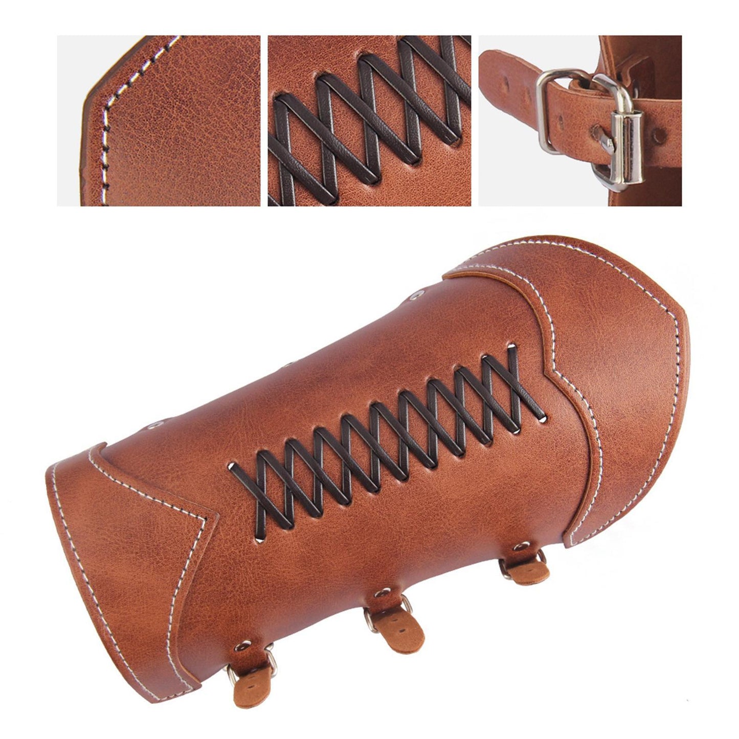 Gauntlet Medieval Costume Bracers Cosplay Horsing Riding Men Women Coffee