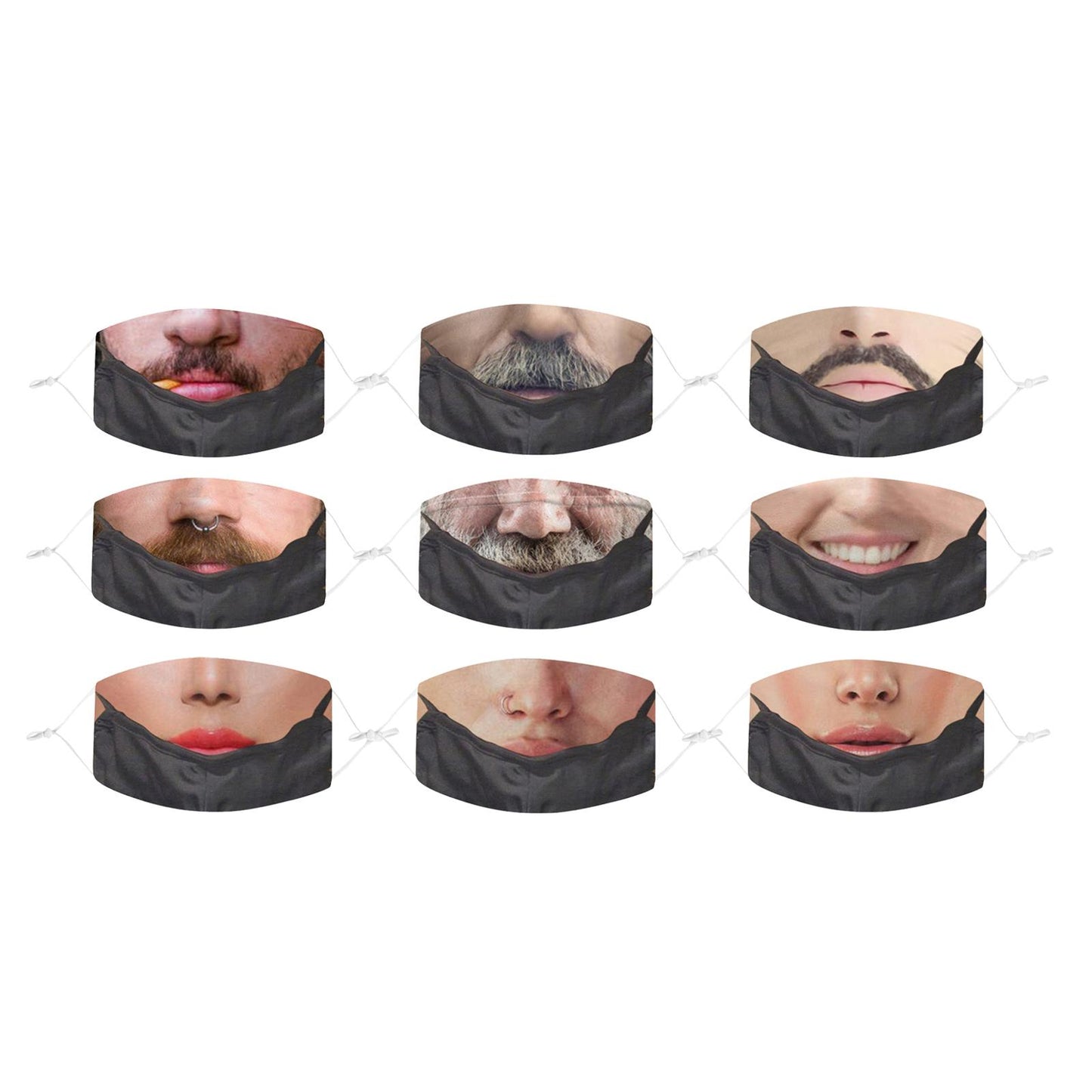 Funny Face Mask Breathable Washable Mouth Protection Reusable Mouth Mask A
