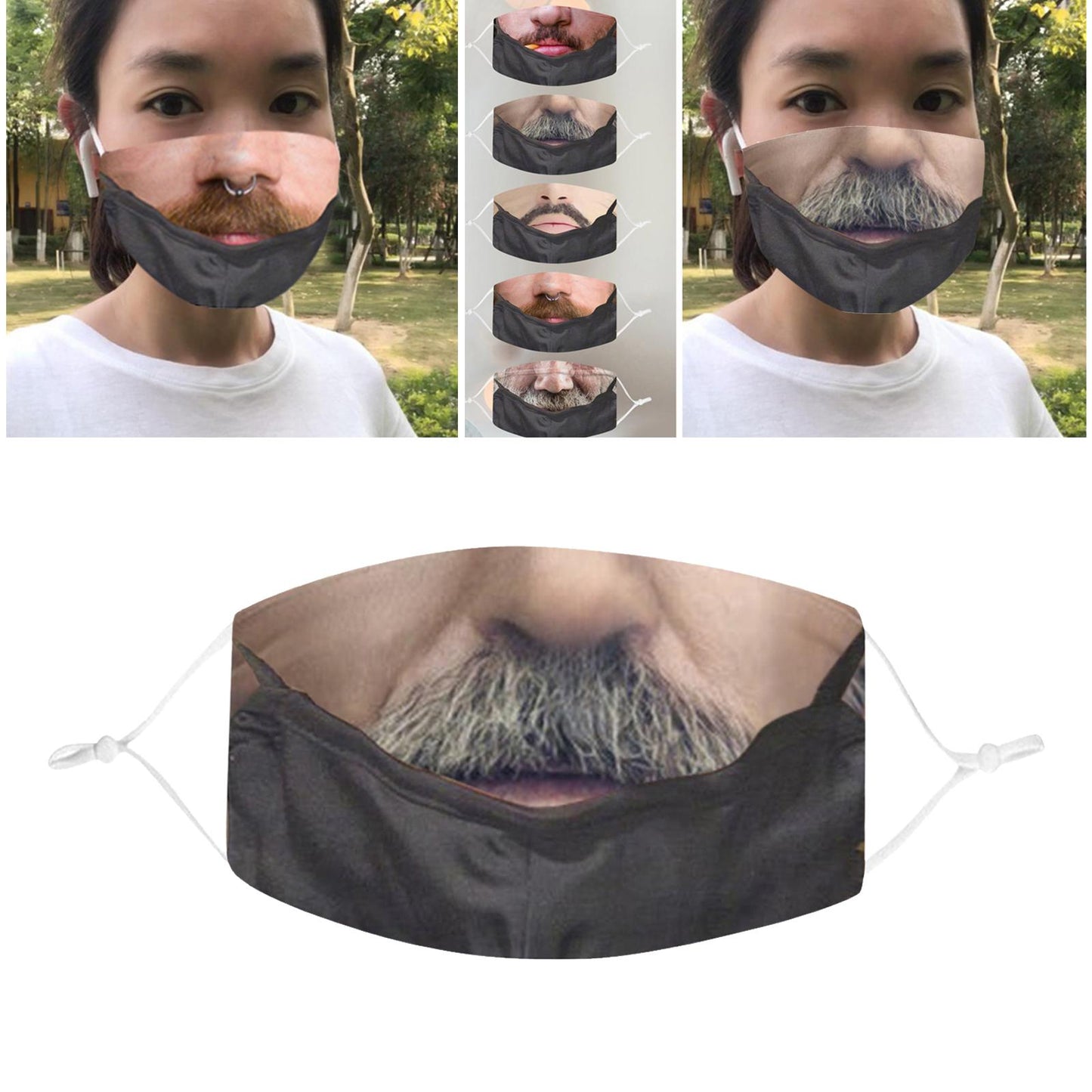 Funny Face Mask Breathable Washable Mouth Protection Reusable Mouth Mask B