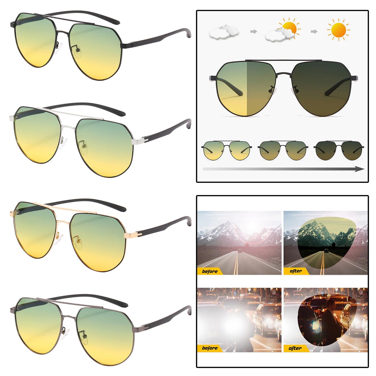 Polarized Sunglasses for Men Sport Cycling Driving Glasses Lightweight black