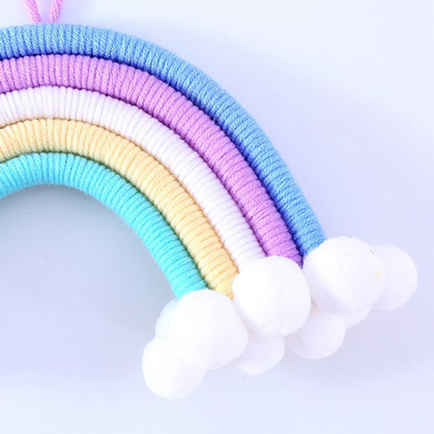 Hand Woven Rainbow Tapestry Cotton Yarn Hanging Bedroom Home Decor Craft F