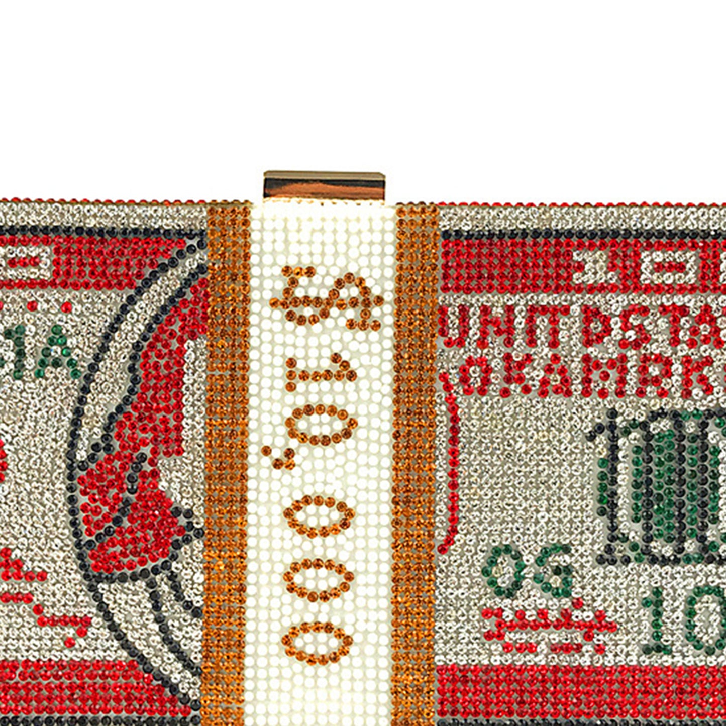 Dollar Cash Bag Rhinestone Money Shoulder Bag Bill Diamond Clutch Purse Red