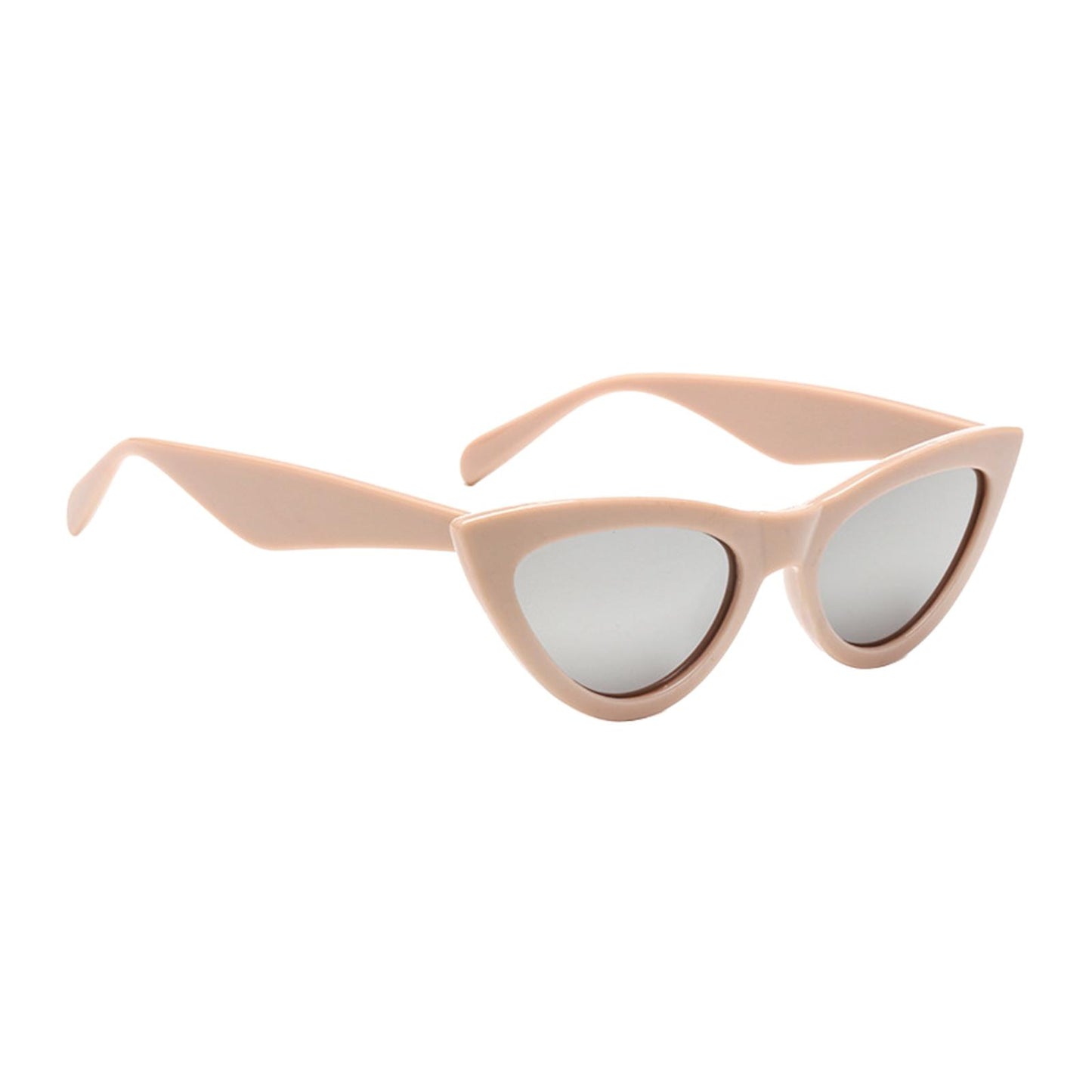 Riding Glasses Fishing Glasses Retro Vintage Cateye Sun Glasses for Women Beige