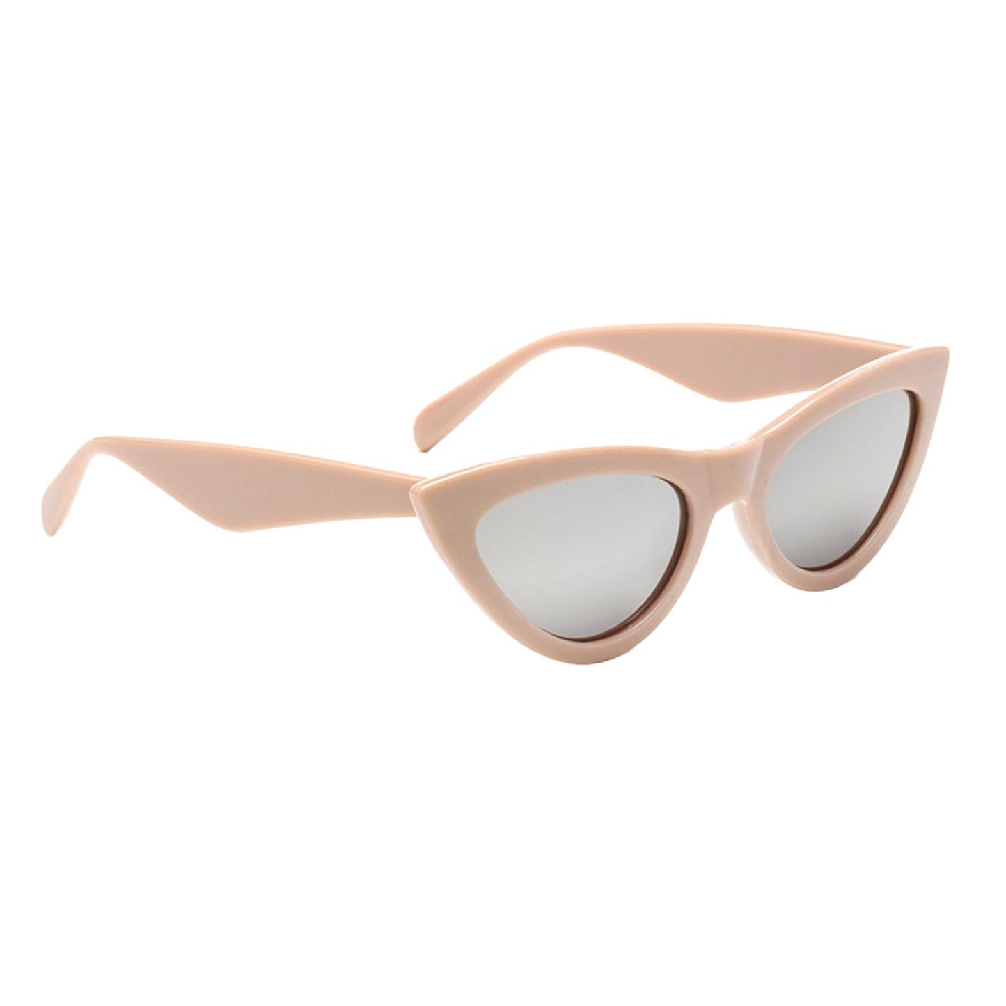 Riding Glasses Fishing Glasses Retro Vintage Cateye Sun Glasses for Women Beige
