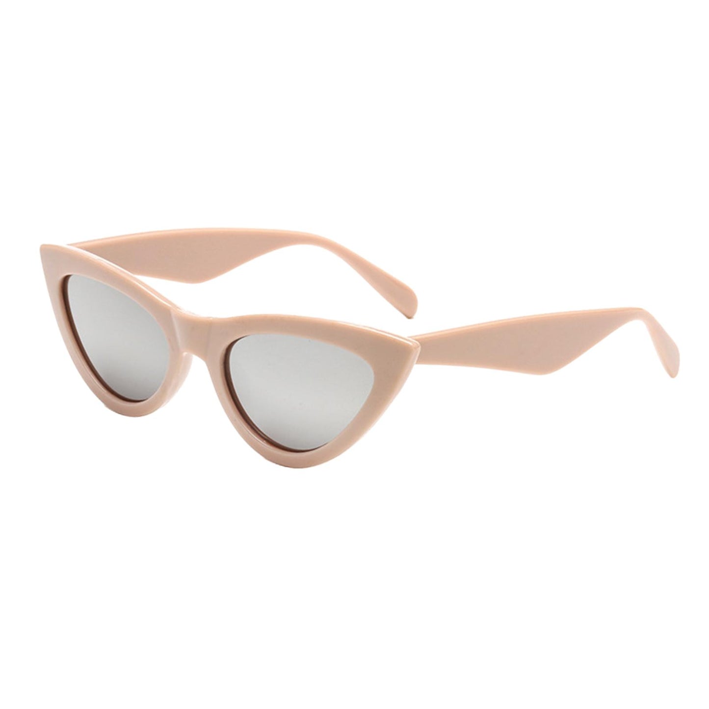 Riding Glasses Fishing Glasses Retro Vintage Cateye Sun Glasses for Women Beige