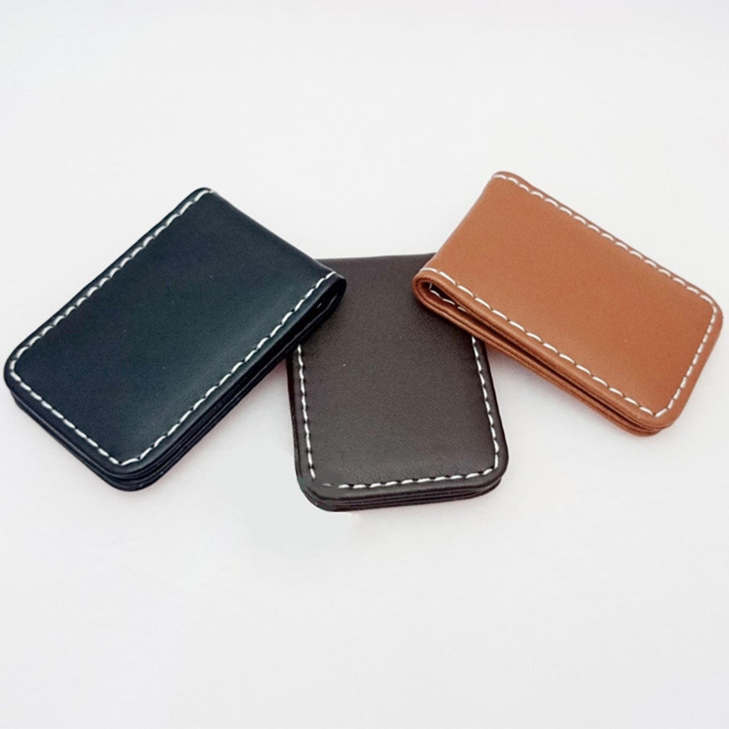 Magnetic Money Clip Dollar Cash Clamp Card Holder Wallet Black_60x41x8mm