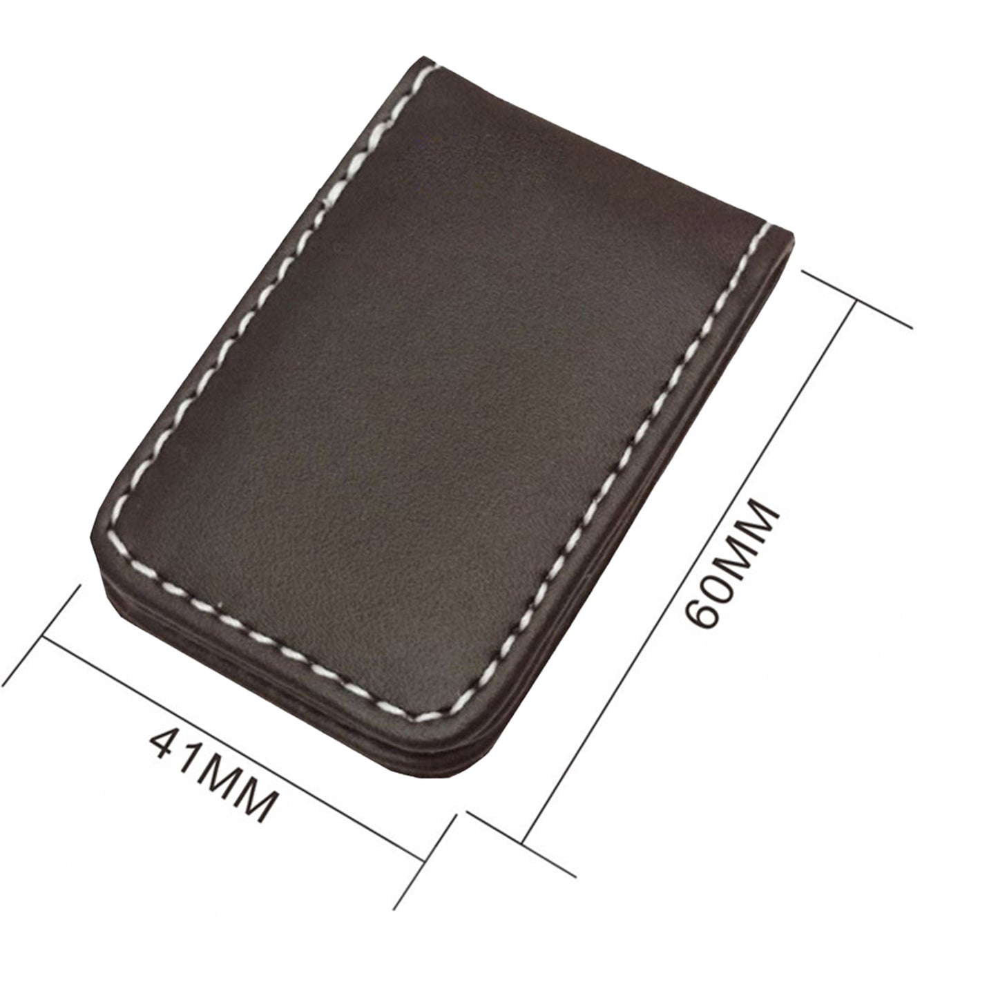 Magnetic Money Clip Dollar Cash Clamp Card Holder Wallet Coffee_60x41x8mm