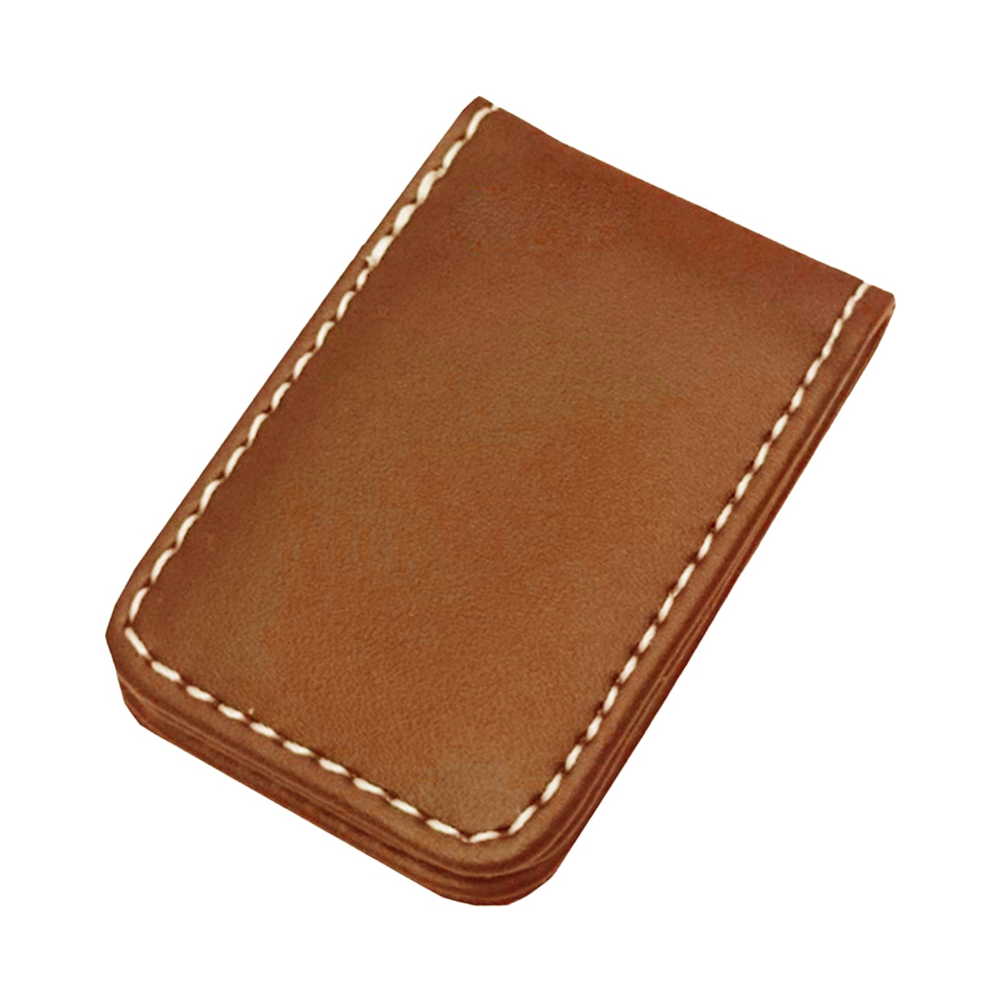 Magnetic Money Clip Dollar Cash Clamp Card Holder Wallet Brown_60x41x8mm
