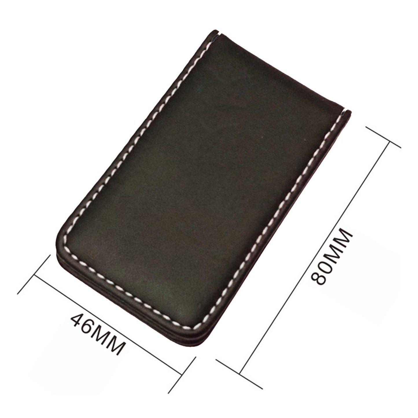 Magnetic Money Clip Dollar Cash Clamp Card Holder Wallet Coffee_80x46x8mm