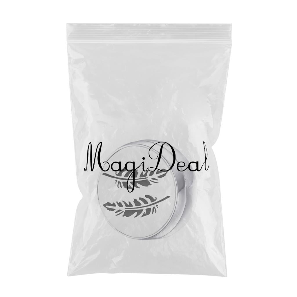 Stainless Steel Essential Oil Diffuser Locket Button for Face Mask Leaf