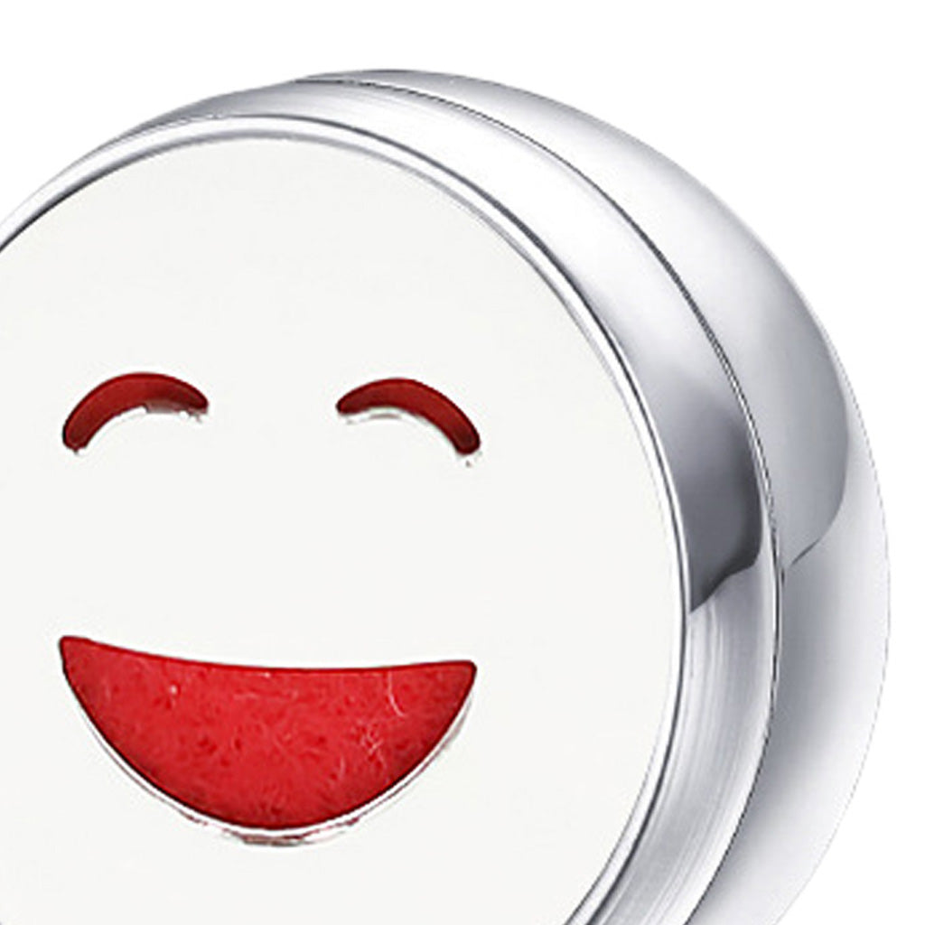 Stainless Steel Essential Oil Diffuser Locket Button for Face Mask Smile