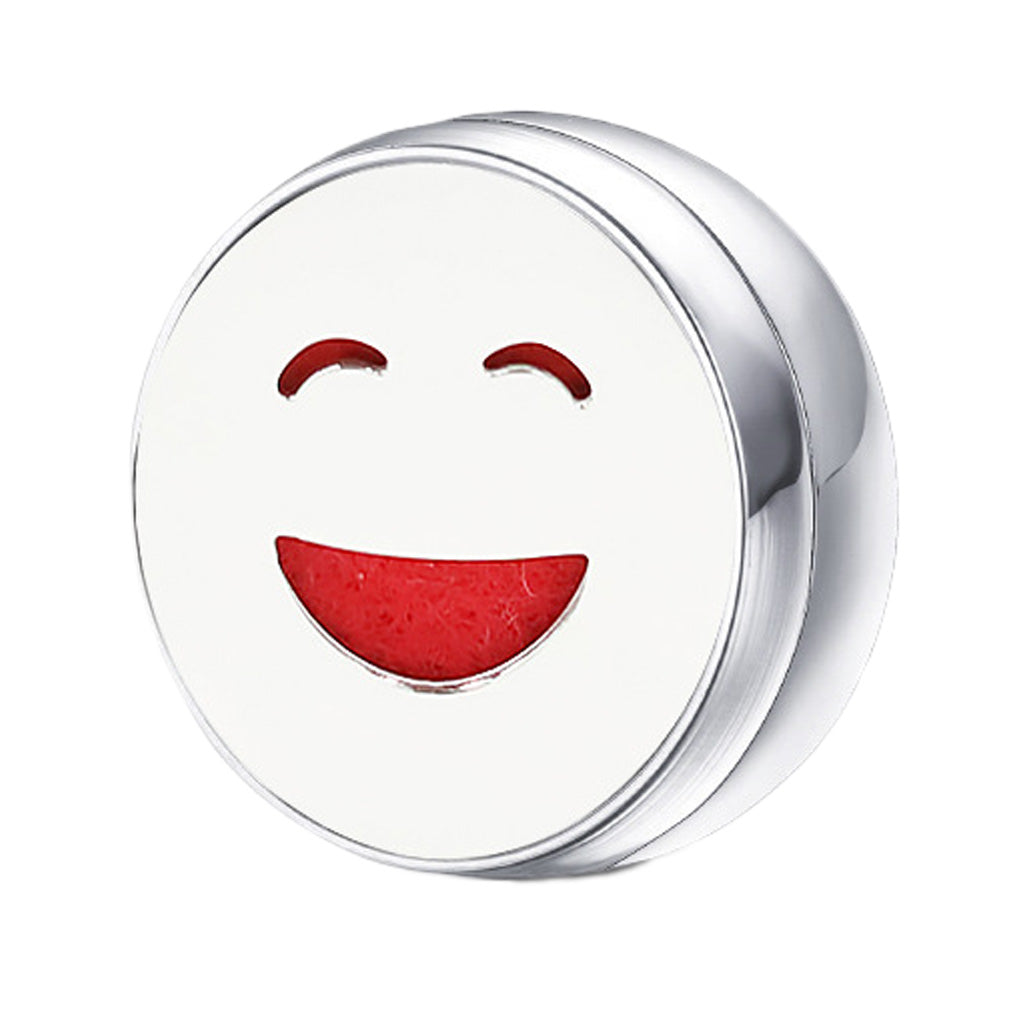 Stainless Steel Essential Oil Diffuser Locket Button for Face Mask Smile