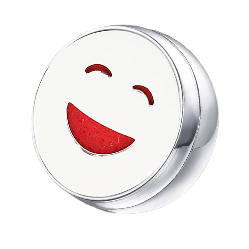 Stainless Steel Essential Oil Diffuser Locket Button for Face Mask Smile