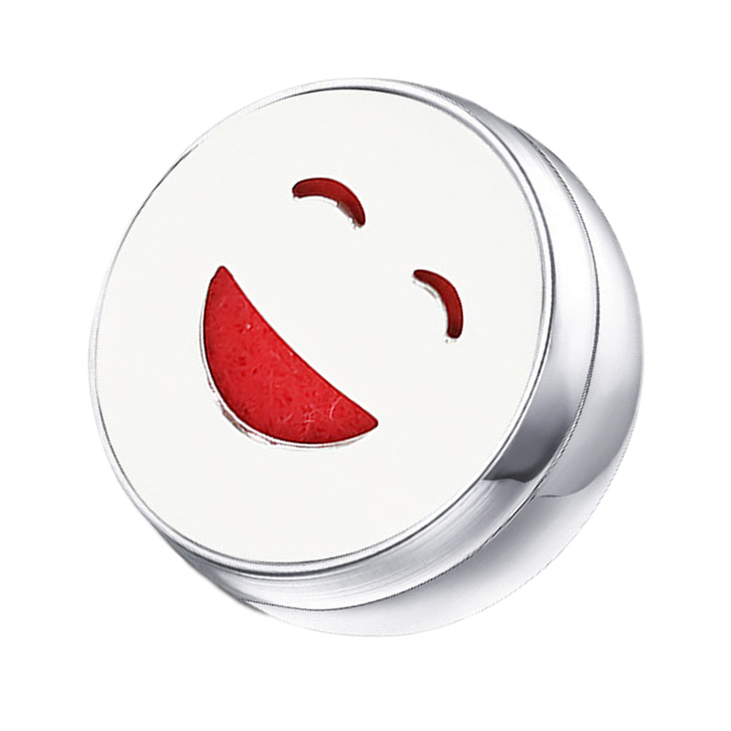 Stainless Steel Essential Oil Diffuser Locket Button for Face Mask Smile