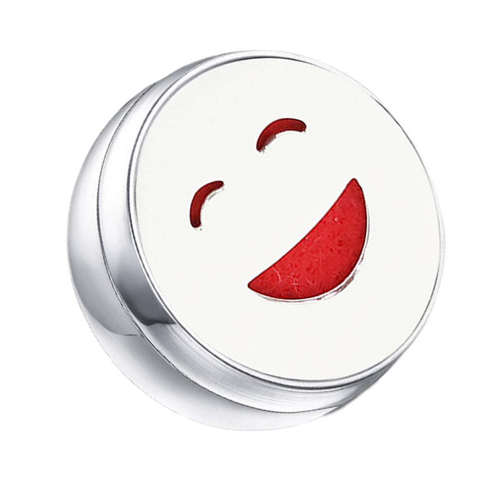 Stainless Steel Essential Oil Diffuser Locket Button for Face Mask Smile