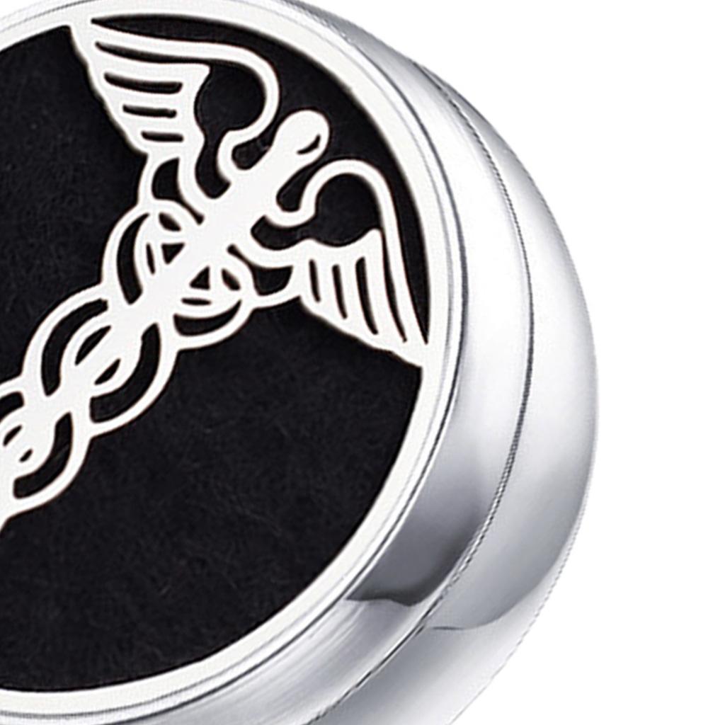 Stainless Steel Essential Oil Diffuser Locket Button for Face Mask Wing