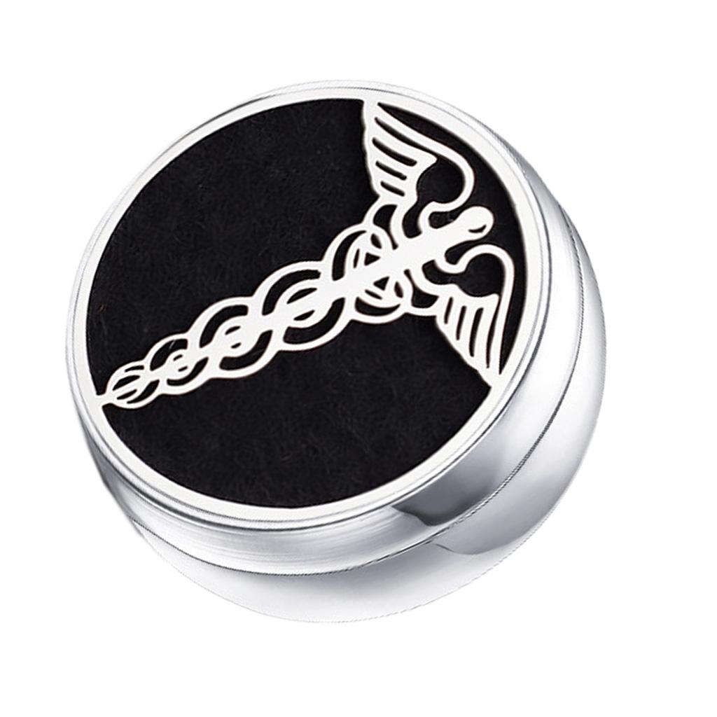 Stainless Steel Essential Oil Diffuser Locket Button for Face Mask Wing