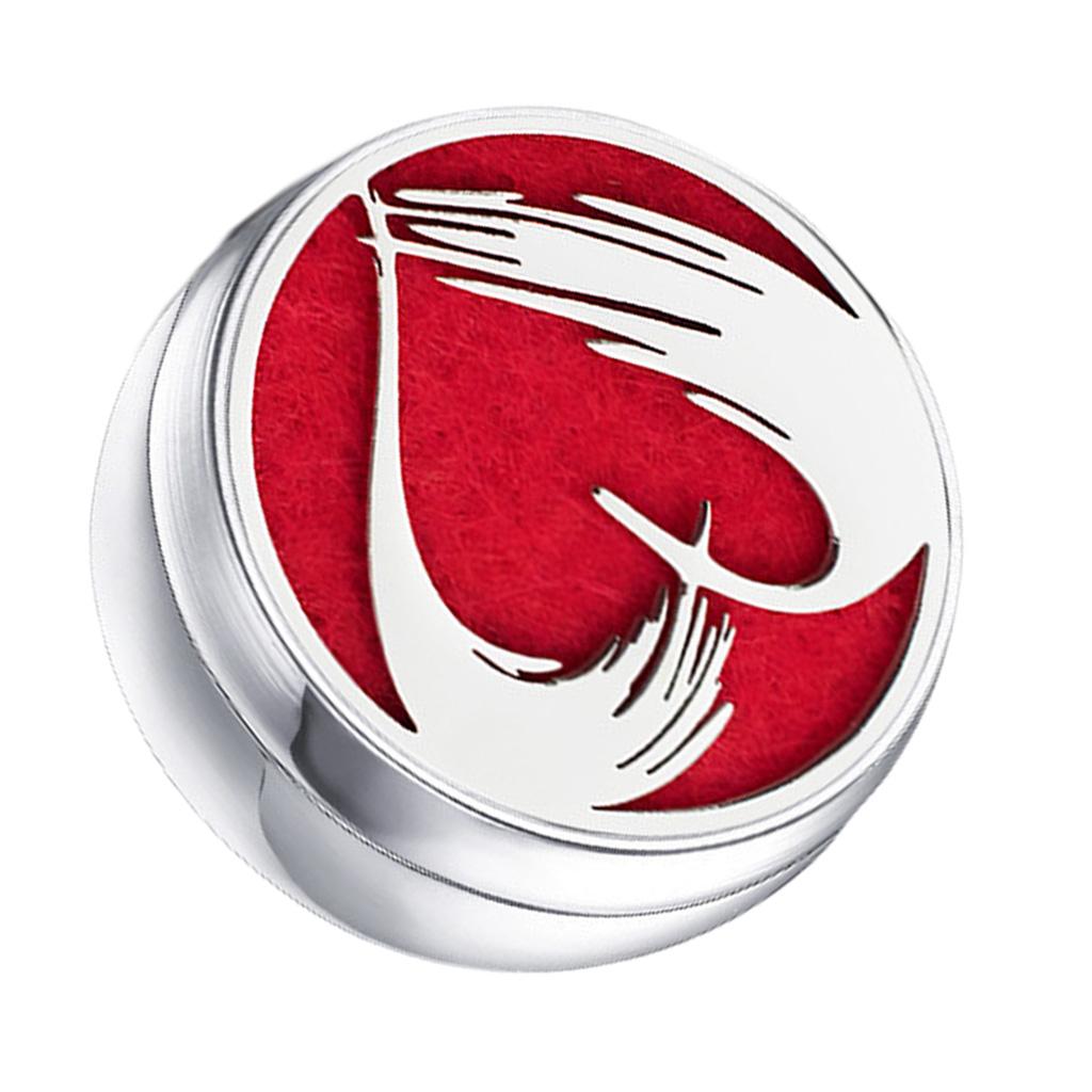 Stainless Steel Essential Oil Diffuser Locket Button for Face Mask Heart