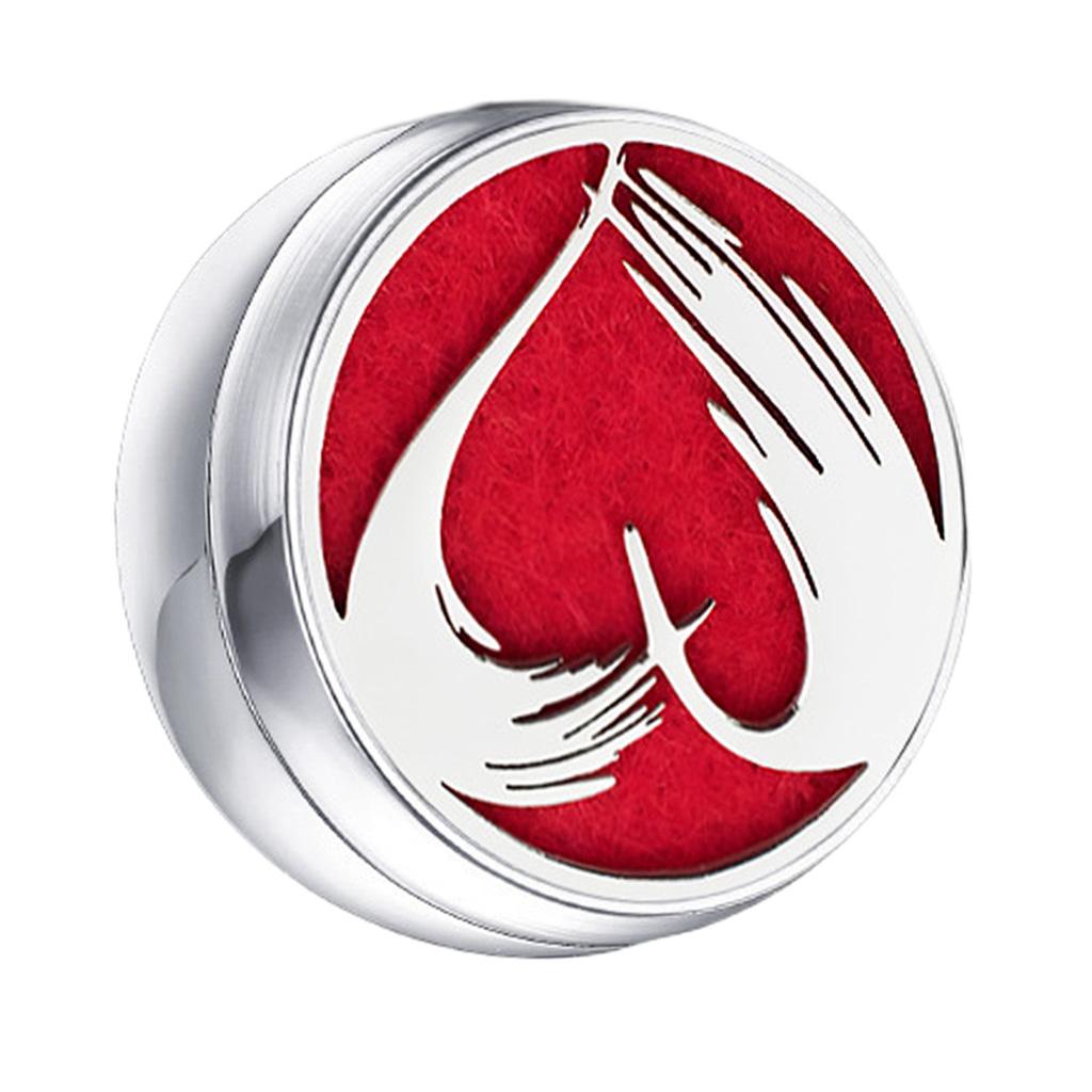 Stainless Steel Essential Oil Diffuser Locket Button for Face Mask Heart