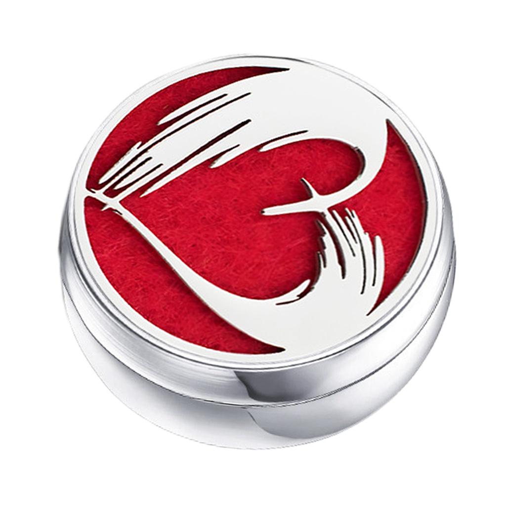 Stainless Steel Essential Oil Diffuser Locket Button for Face Mask Heart