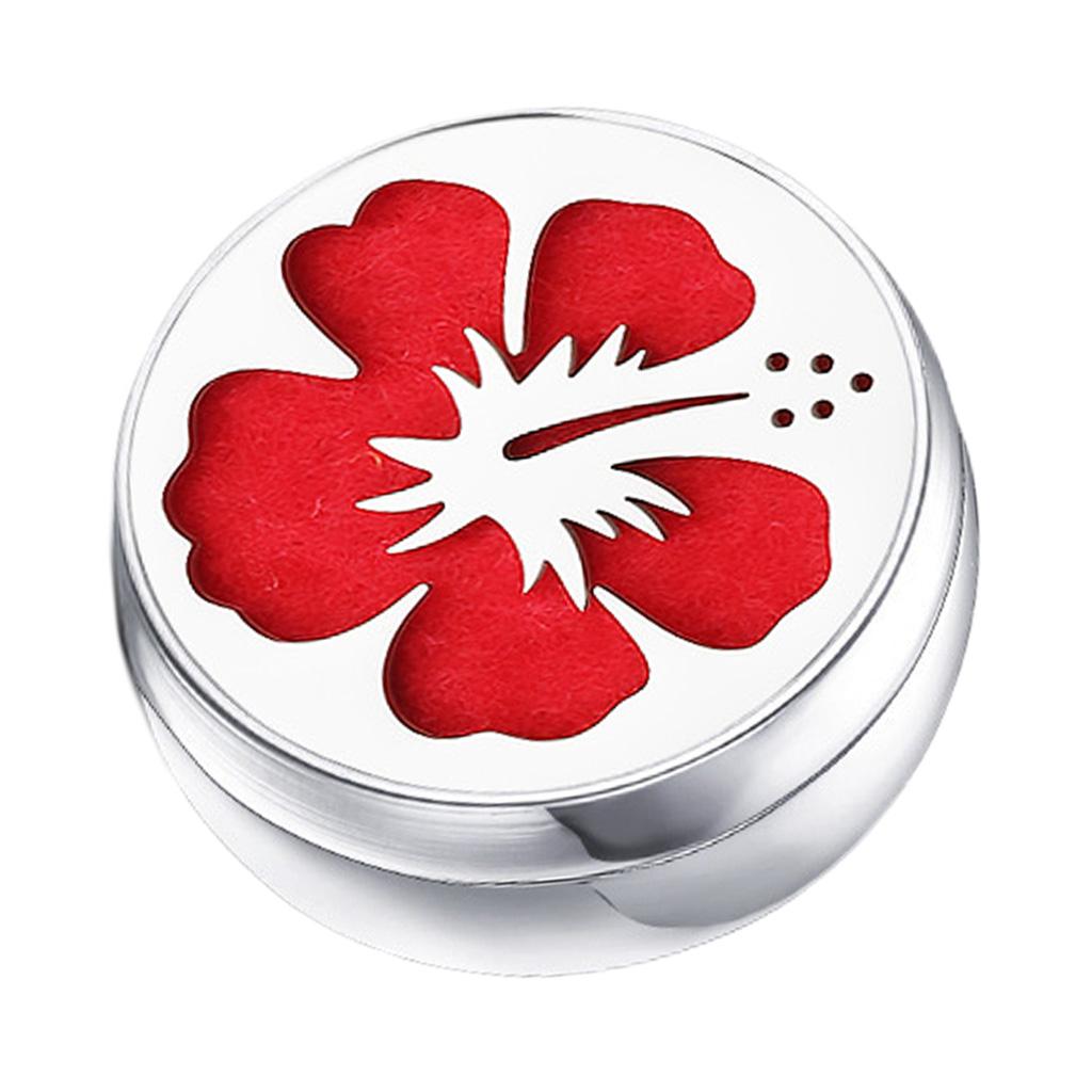 Stainless Steel Essential Oil Diffuser Locket Button for Face Mask Flower
