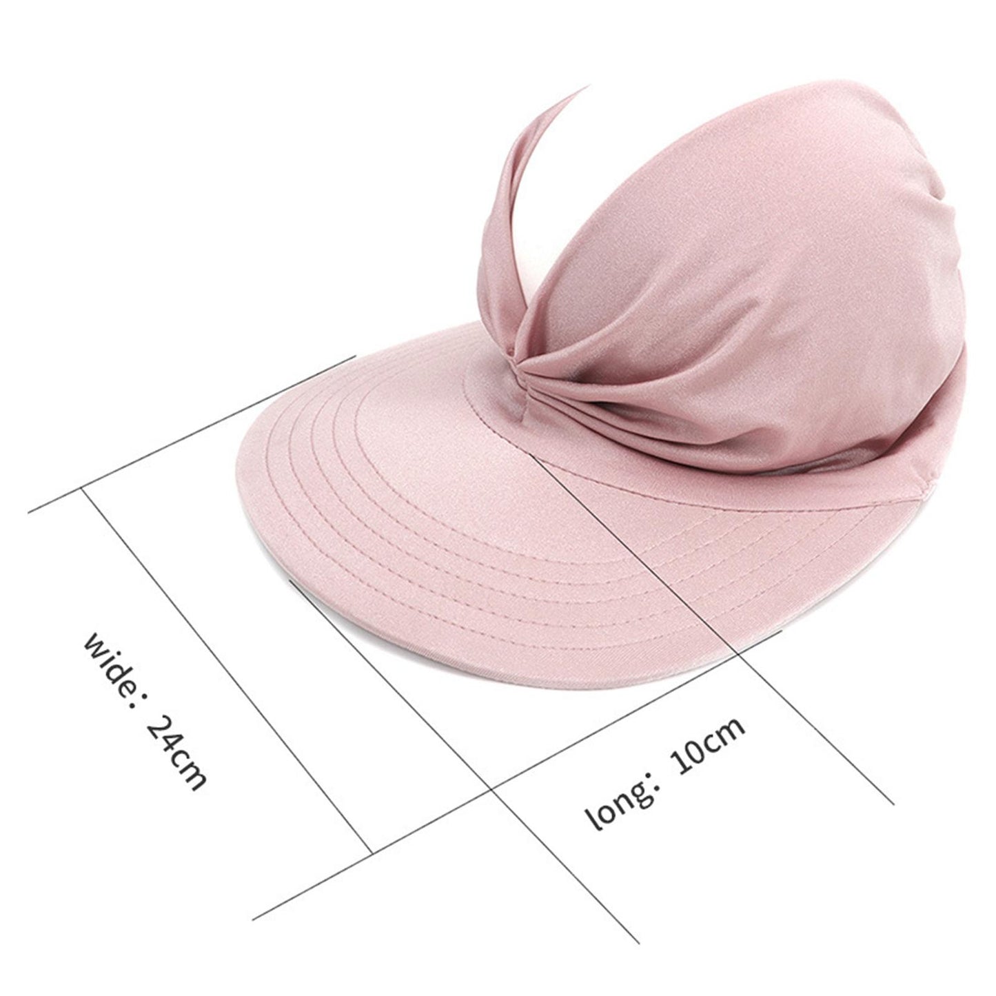 Hollow Top Summer Visor Outdoors Beach Hats for Women Girls Pink