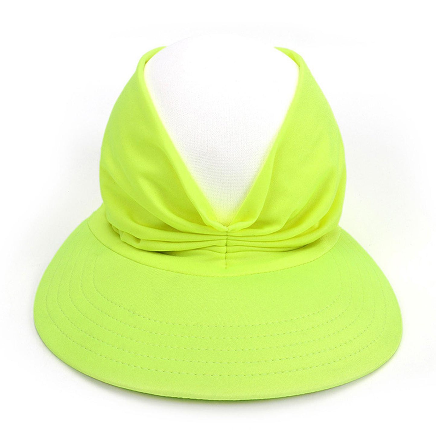 Hollow Top Summer Visor Outdoors Beach Hats for Women Girls Yellow