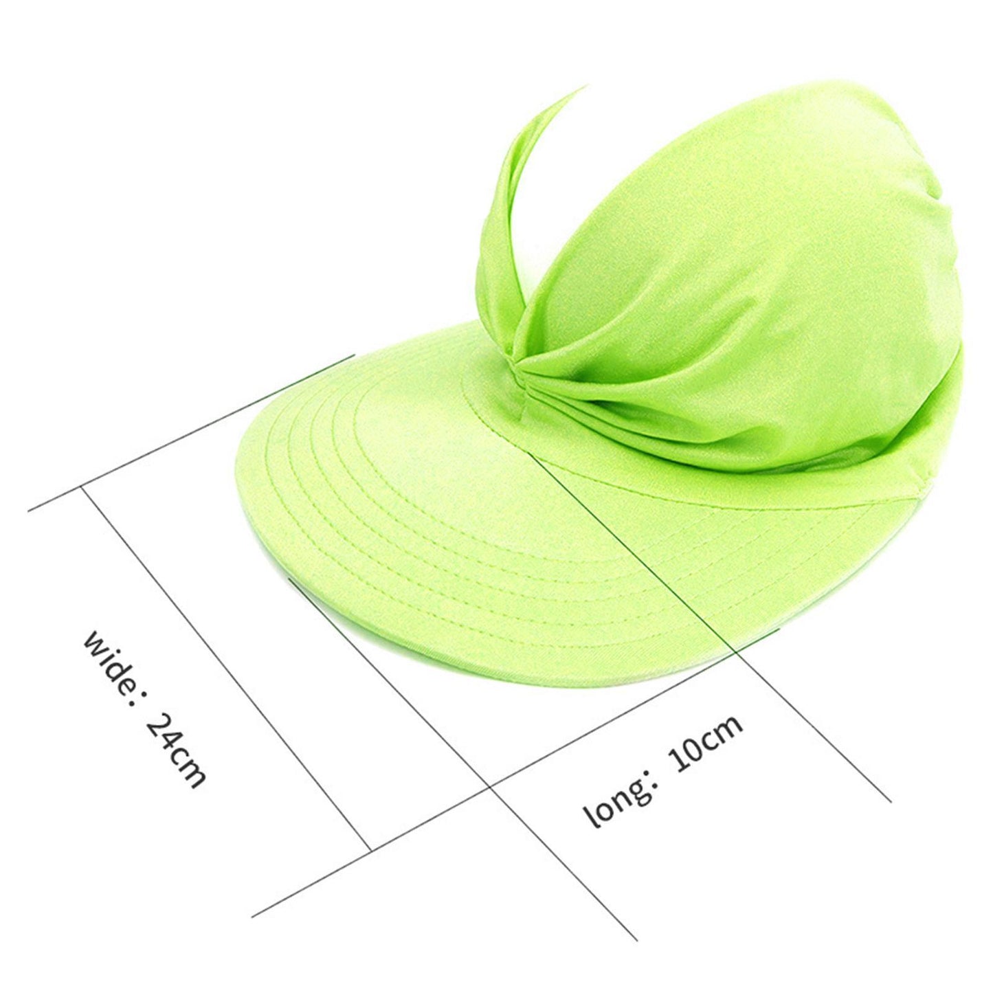 Hollow Top Summer Visor Outdoors Beach Hats for Women Girls Yellow