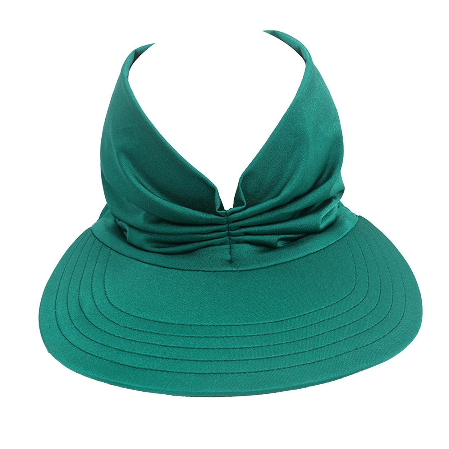 Hollow Top Summer Visor Outdoors Beach Hats for Women Girls Green